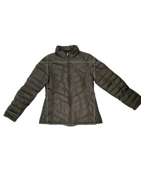 Faded Glory Black Quilted Puffer Jacket Women's Size Large Full Zip